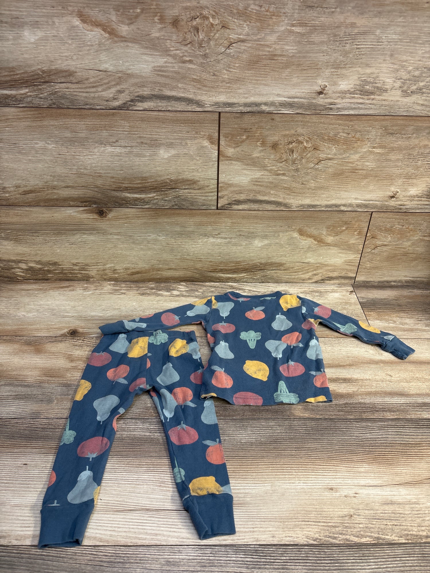 Little Planet Organic 2pc Pajama Set Blue sz 12m