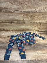 Little Planet Organic 2pc Pajama Set Blue sz 12m