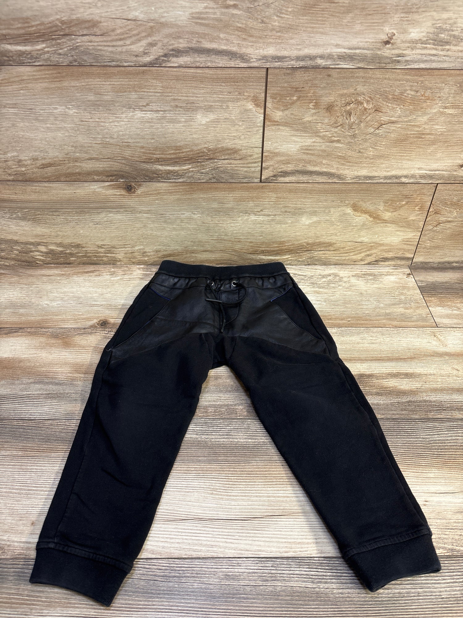 Armani Junior Mixed Media Jogger Pants Black sz 4T