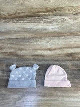 NYGB Preemie Hat Grey/Pink