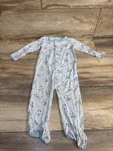 Magnetic Me Zebra & Star Print Footie Blue sz 6-9m