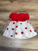 Ribbed Tulle Valentines Day Dress Red sz 12-18m