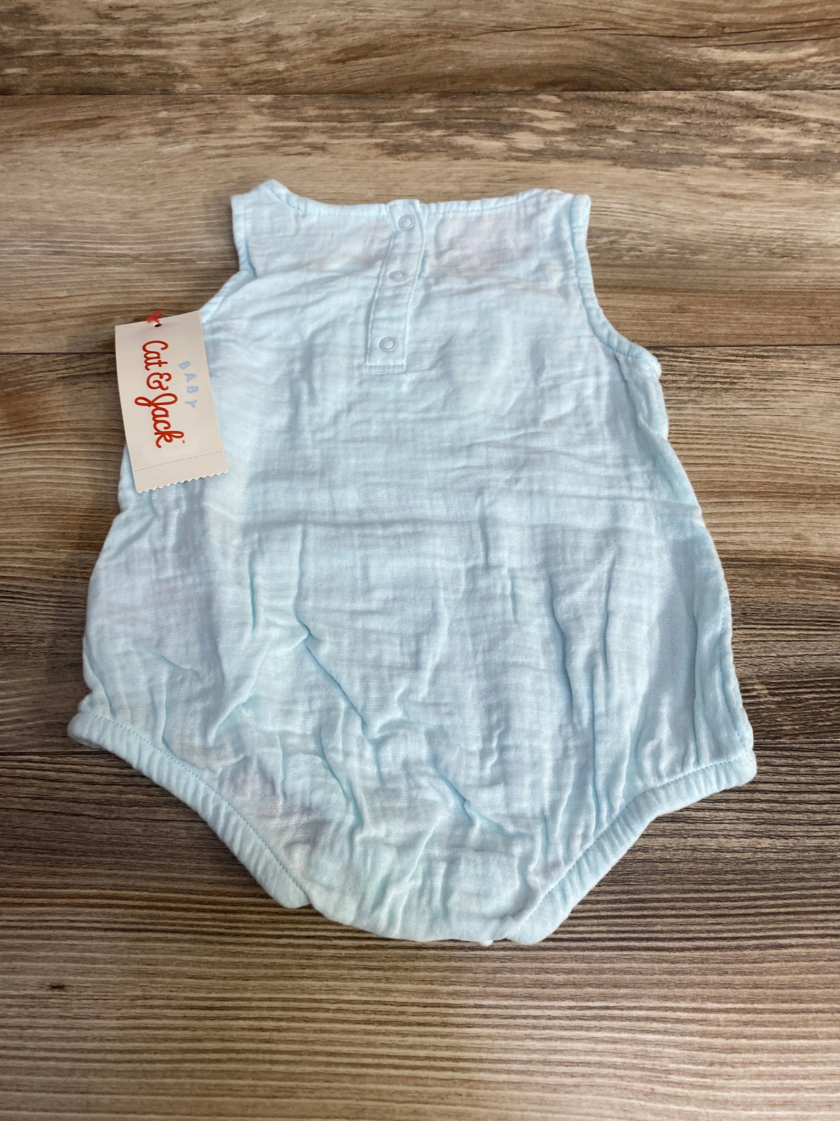 NEW Cat & Jack Gauze Bunny Romper Blue sz 3-6m