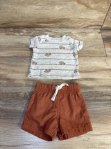 Just One You 2pc Shirt & Shorts Set Grey sz Newborn