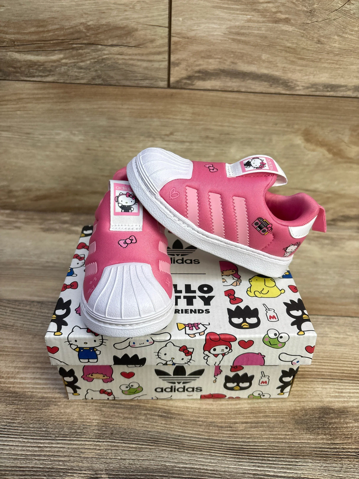 Hello Kitty x adidas Superstar 360 C 'Kuromi' Sneakers Pink sz 6c