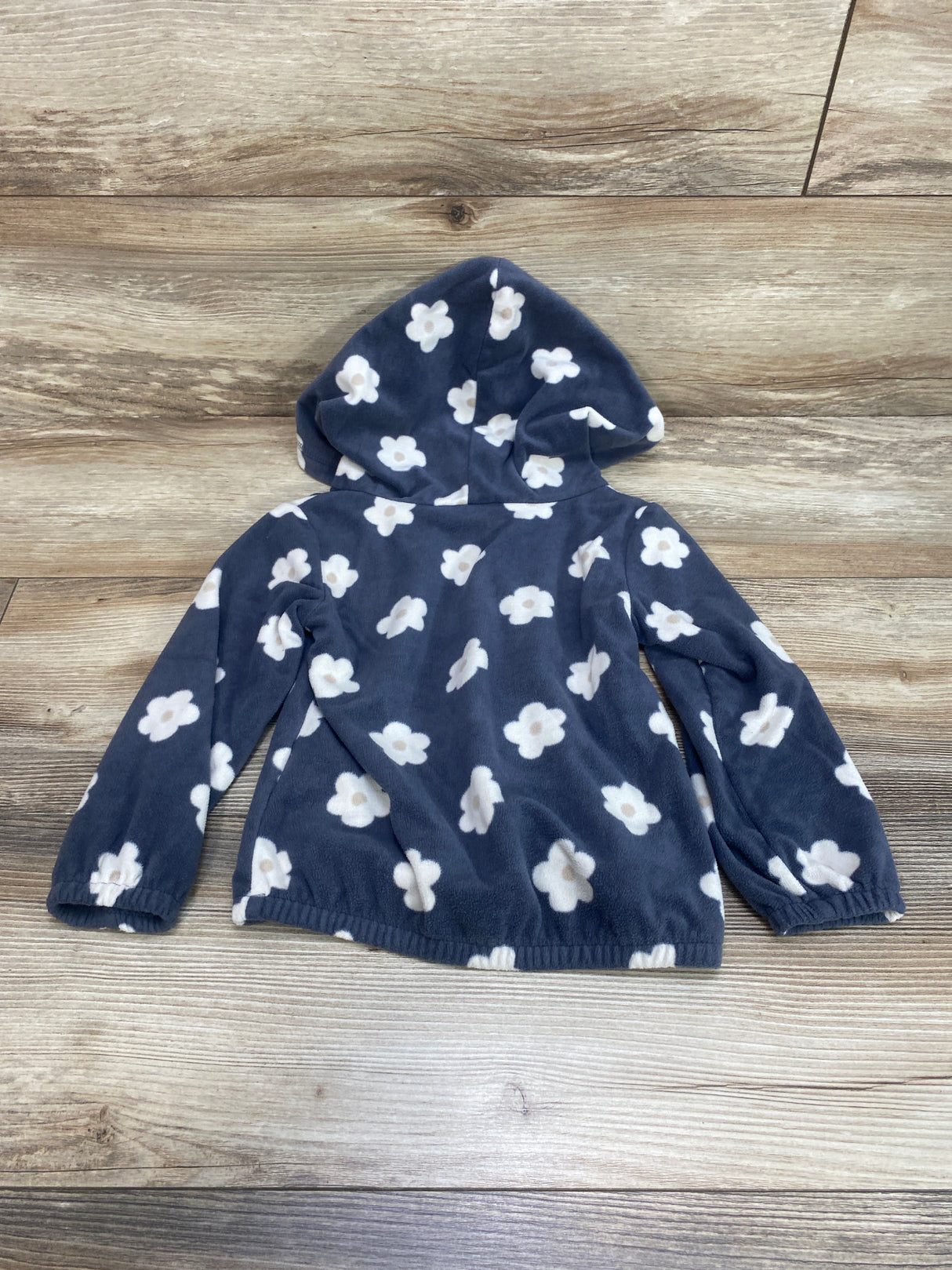 Carter's Floral Fleece Pullover Hoodie Grey sz 3T