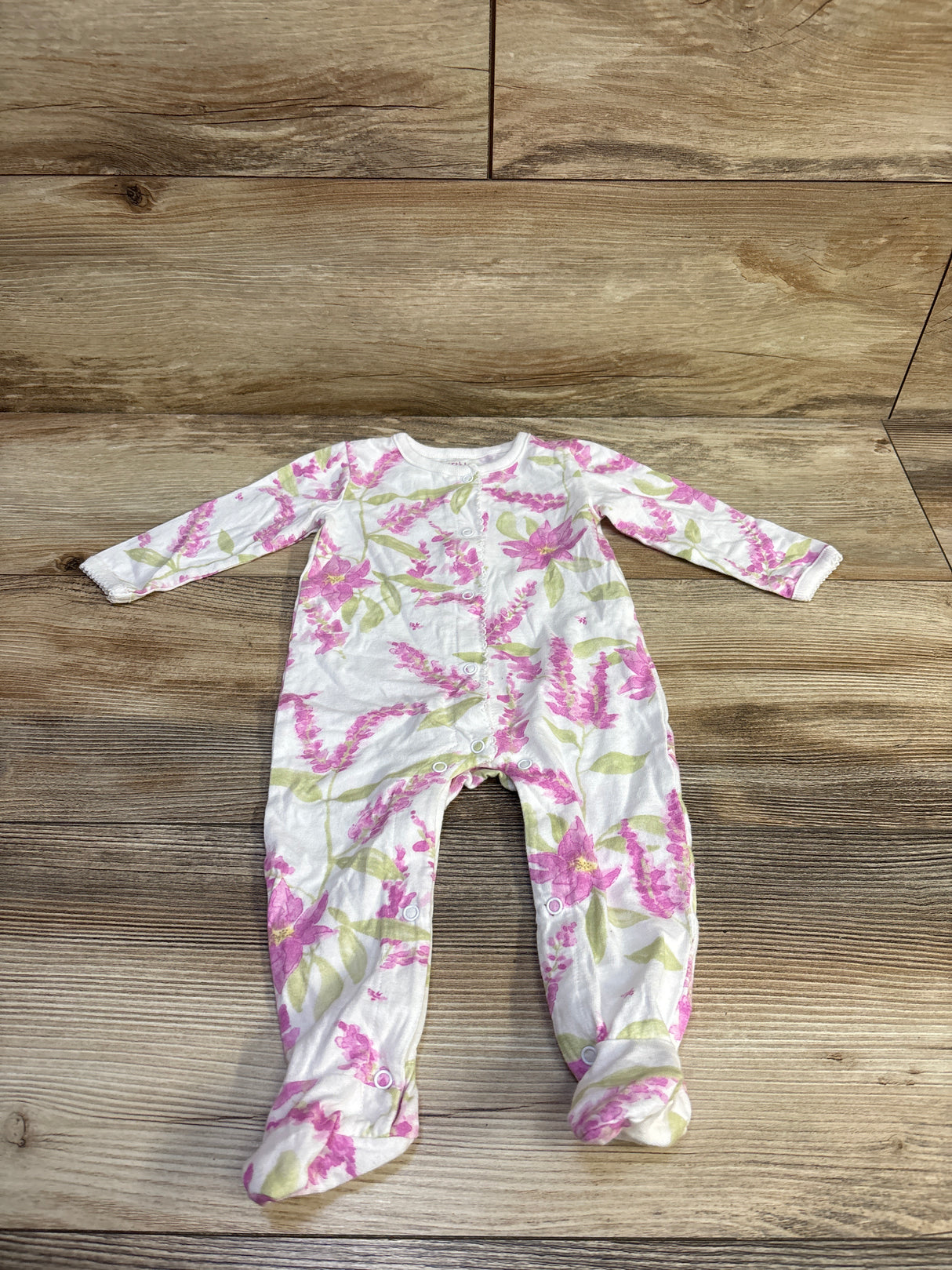 Burt's Bees Baby Organic Footed Coverall White sz Newborn