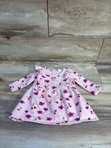Tucket + Tate Cherry Print Sweatshirt Dress Pink sz 3m