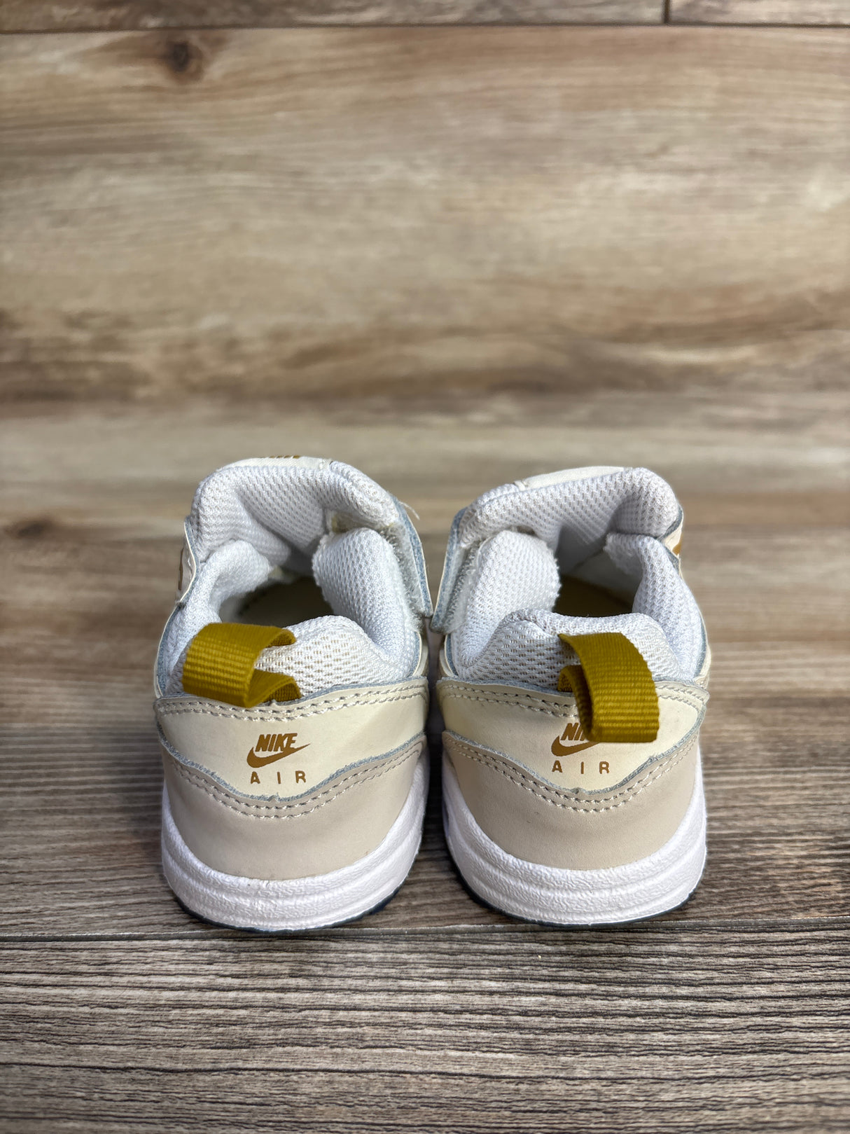 Nike Air Max 1 EasyOn TD 'White Light Orewood Brown' Sneakers sz 4c
