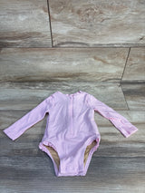Old Navy 1pc Long Sleeve Rashguard Swimsuit Pink sz 6-12m
