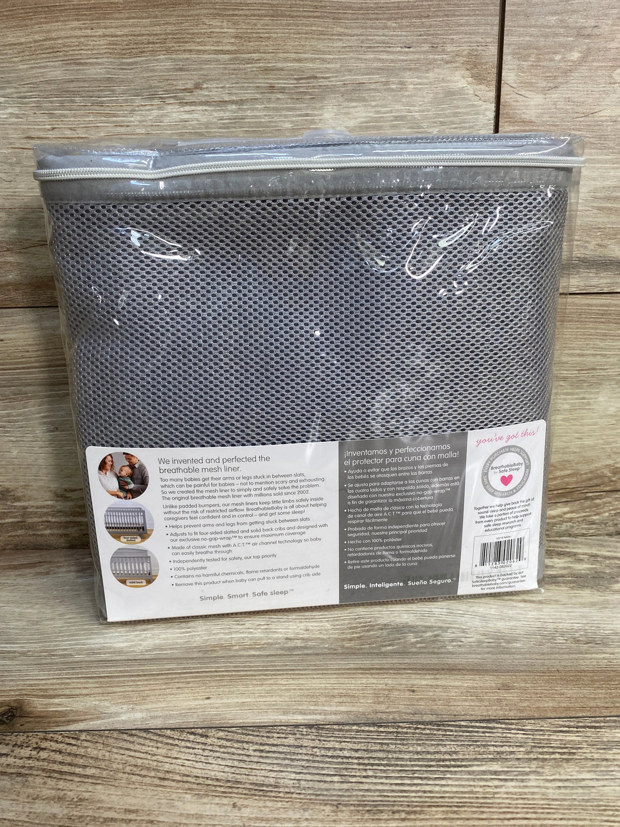 NEW BreathableBaby Breathable Mesh Crib Liner Classic Collection Grey - Me n Mommy To Be