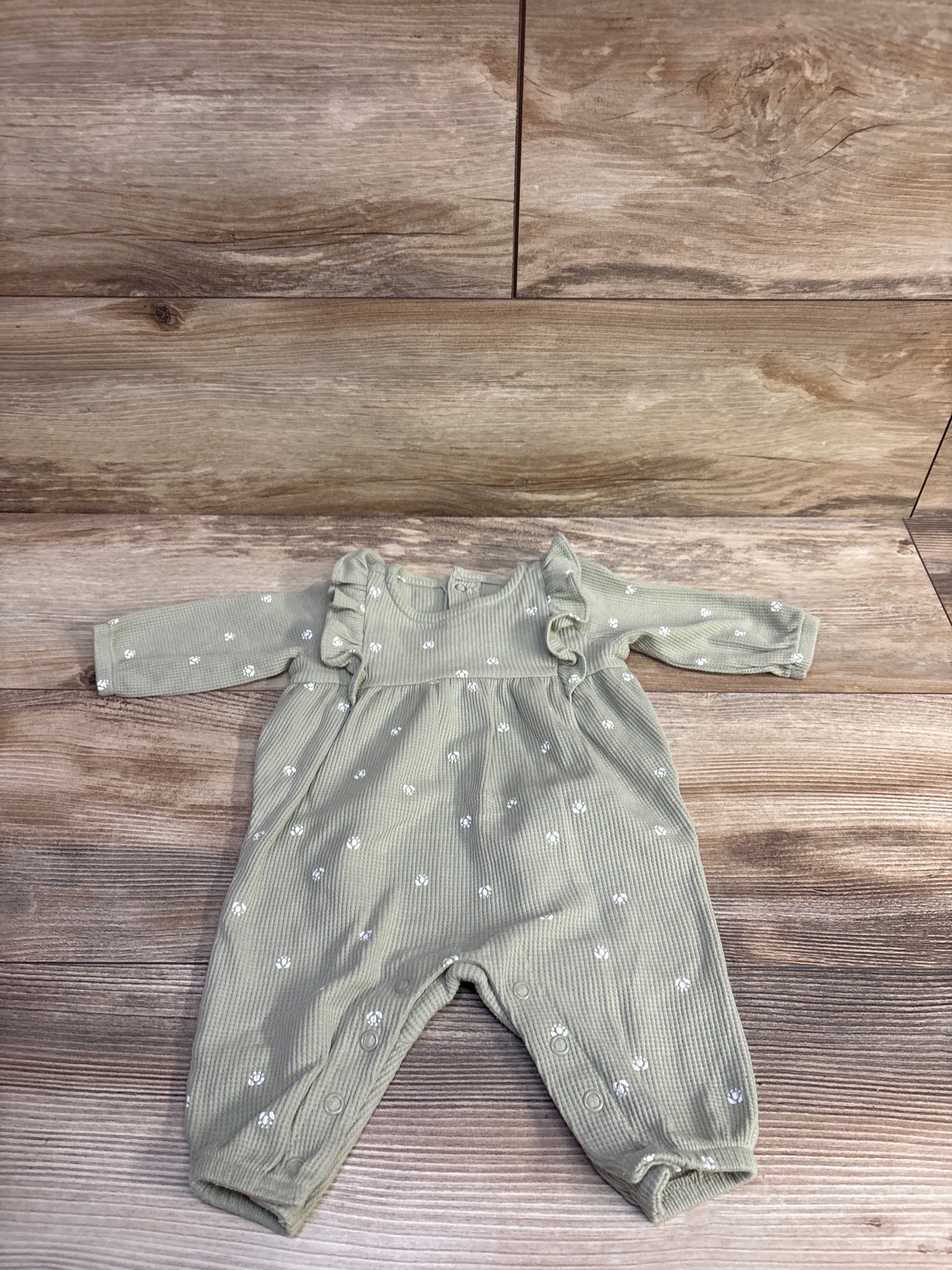 Carter's Waffle Knit Coverall Green sz 3m