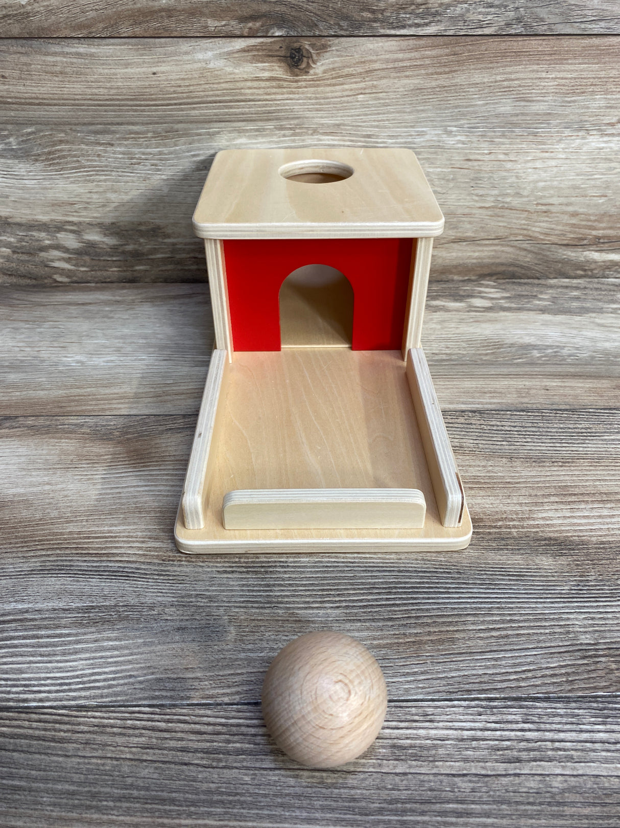 Elite Montessori Object Permanence Box with Tray and Ball