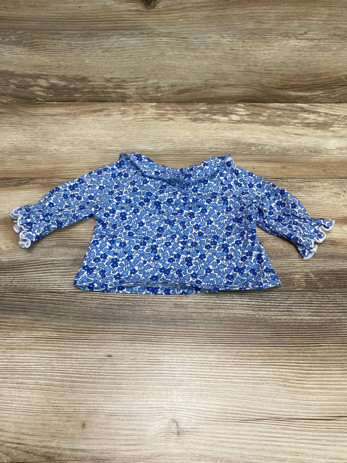 Ever & Ever Floral Shirt Blue sz Newborn