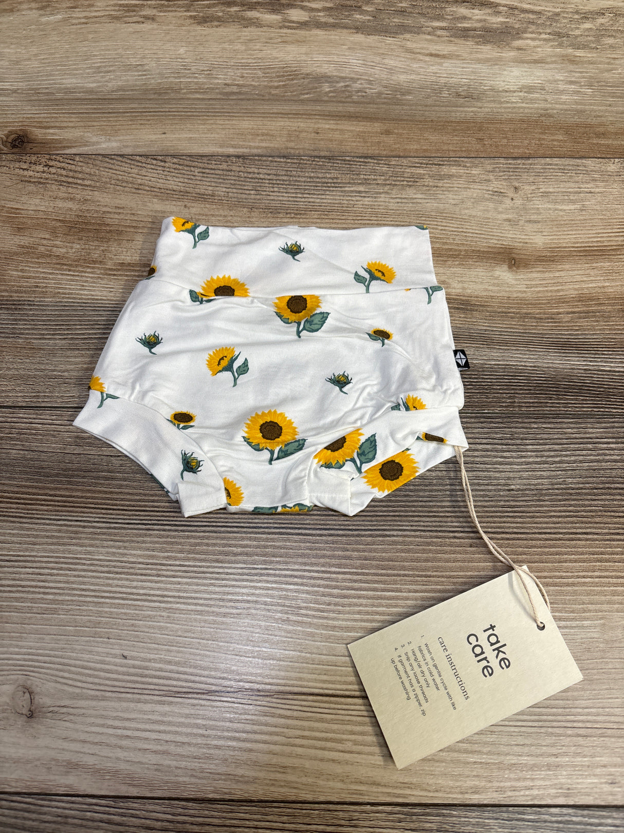NEW Kyte Baby Sunflower Bamboo Bummie White sz 3-6m