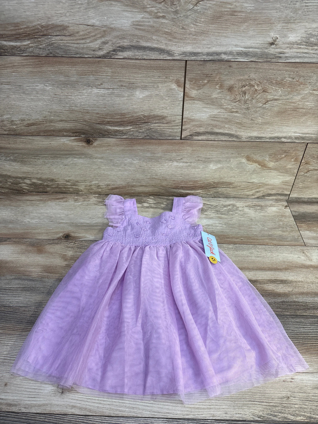 NEW Cat & Jack Lace Tulle Embroidered Dress Lilac sz 3T