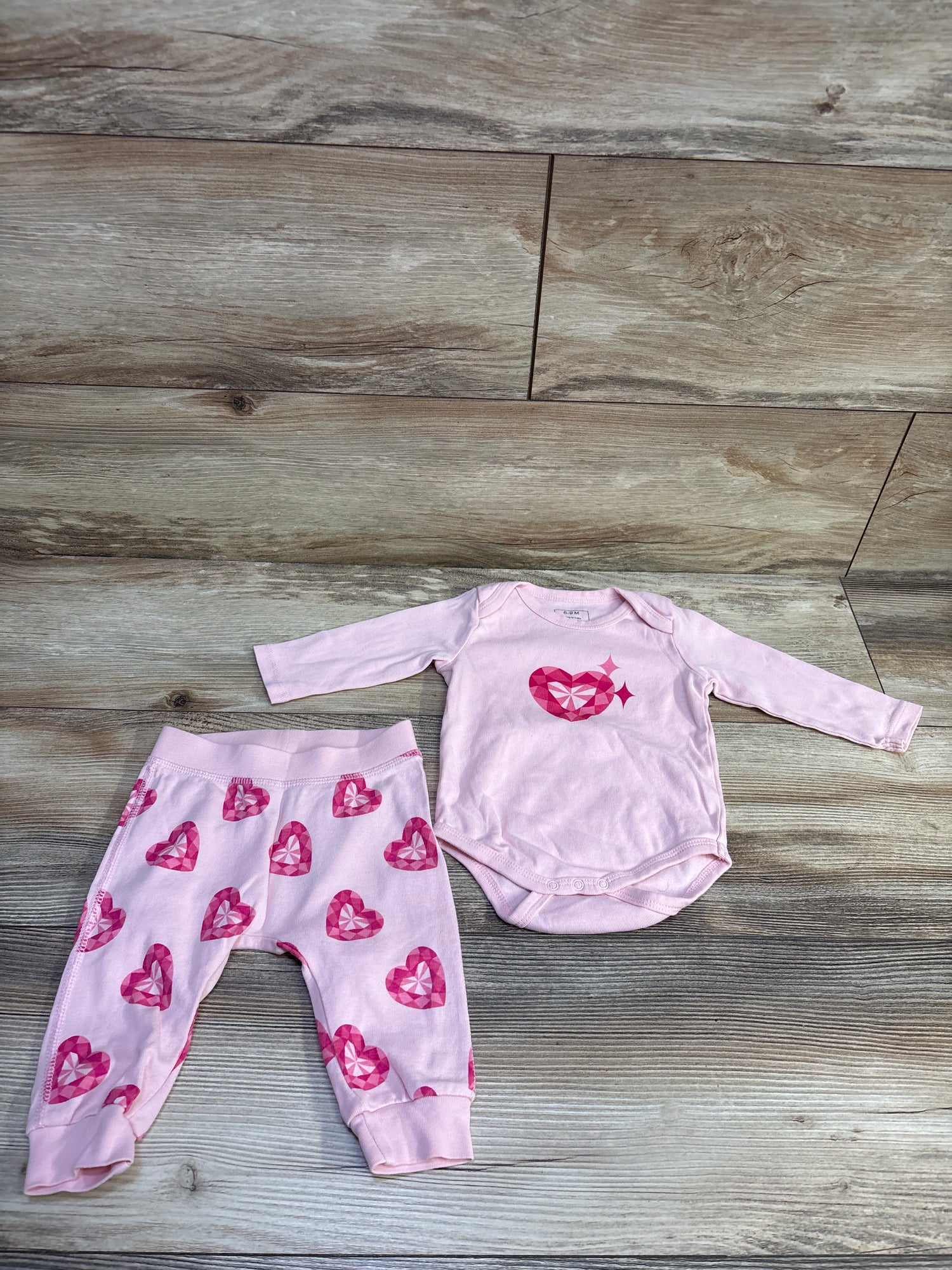 Monica + Andy x Paris Hilton 2pc Bodysuit & Pants Set Pink sz 6-9m