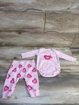 Monica + Andy x Paris Hilton 2pc Bodysuit & Pants Set Pink sz 6-9m