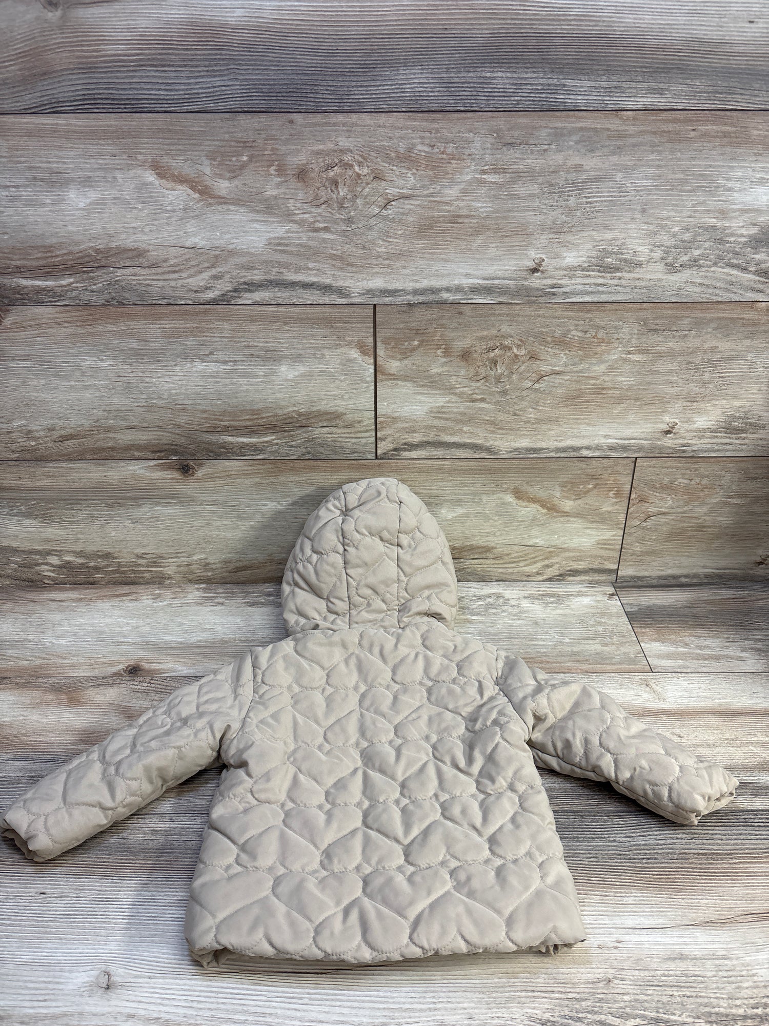 Old Navy Sherpa-Trim Quilted Jacket Beige sz 18-24m