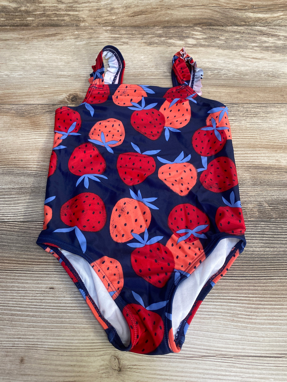 Just One You 1pc Strawberry Swimsuit Navy sz 4T