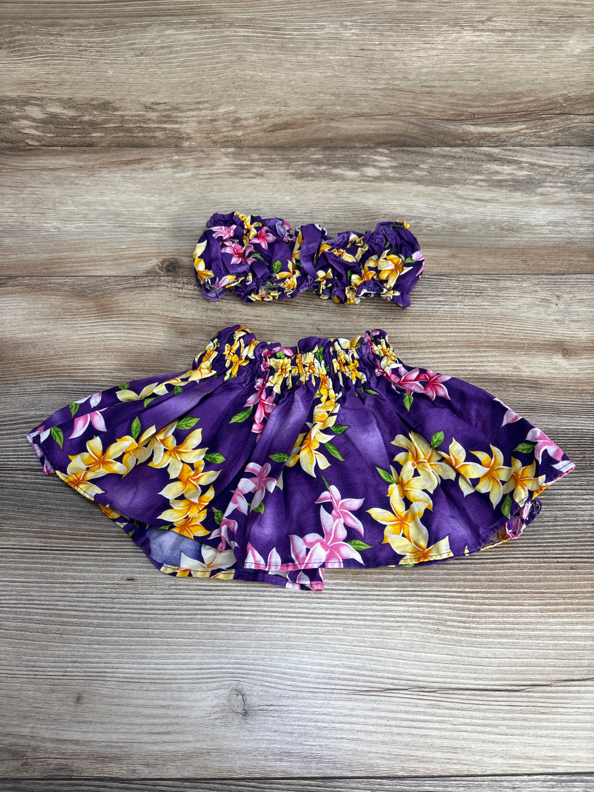 Rainbow Hawaii Inc. 2pc Pau Skirt Set Purple sz 1-2T