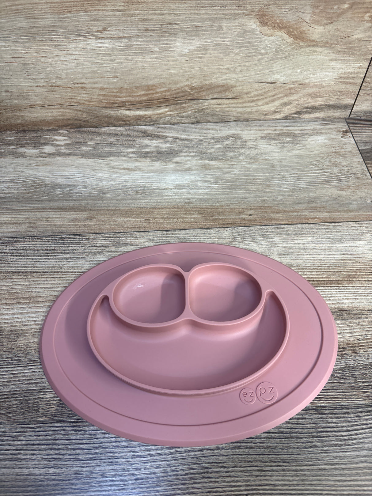 ez pz Mini Mat Suction Plate + Placemat in One in Blush