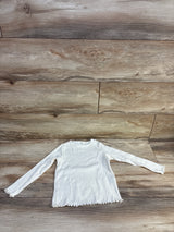Uniqlo Ribbed Long Sleeve Shirt Ivory sz 4/5T