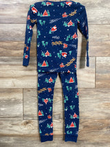 Old Navy 2pc Santa Pajama Set Navy sz 5T