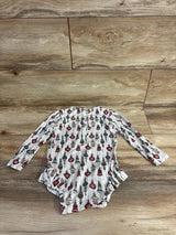 Kate Quinn Long Sleeve Ruffle Leg Christmas Ornament Bodysuit sz 2T