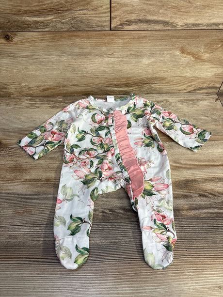 Shein Ruffle Floral Sleeper White sz 0-1m - Me n Mommy To Be