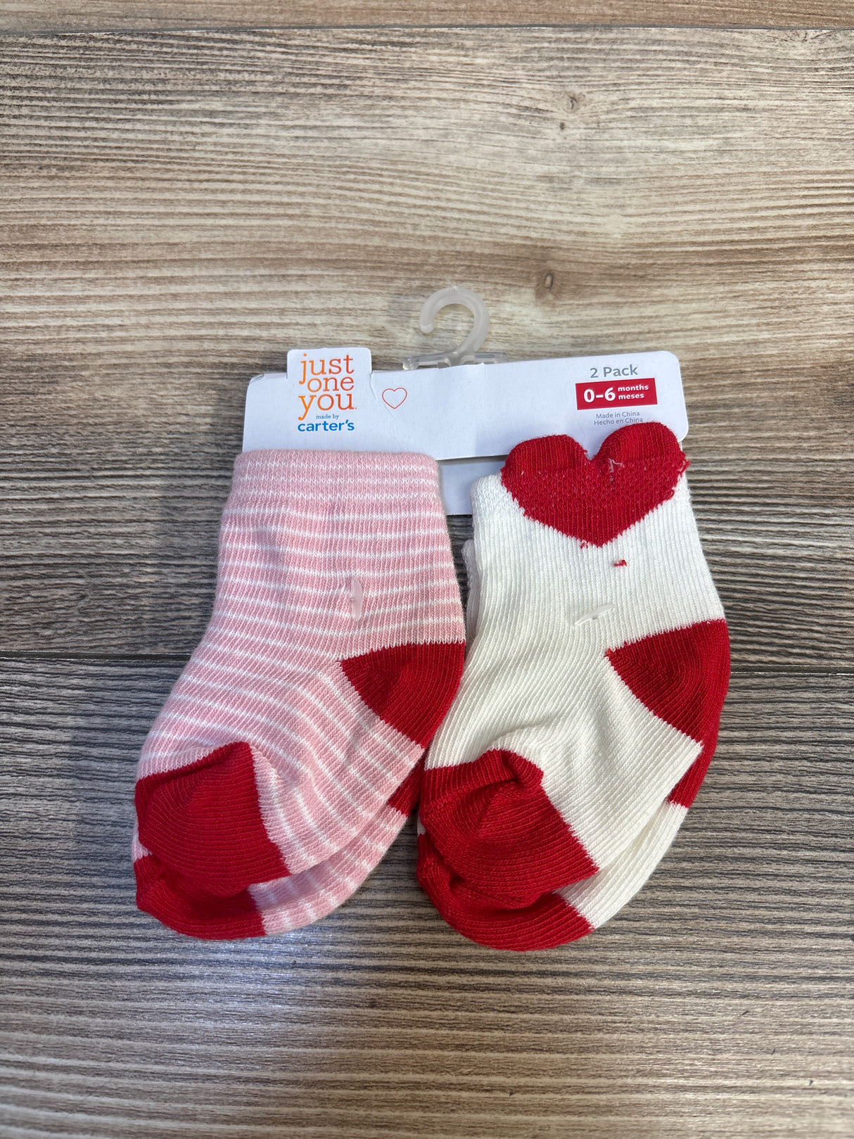 NEW Just One You 2pk Socks Red sz 0-6m