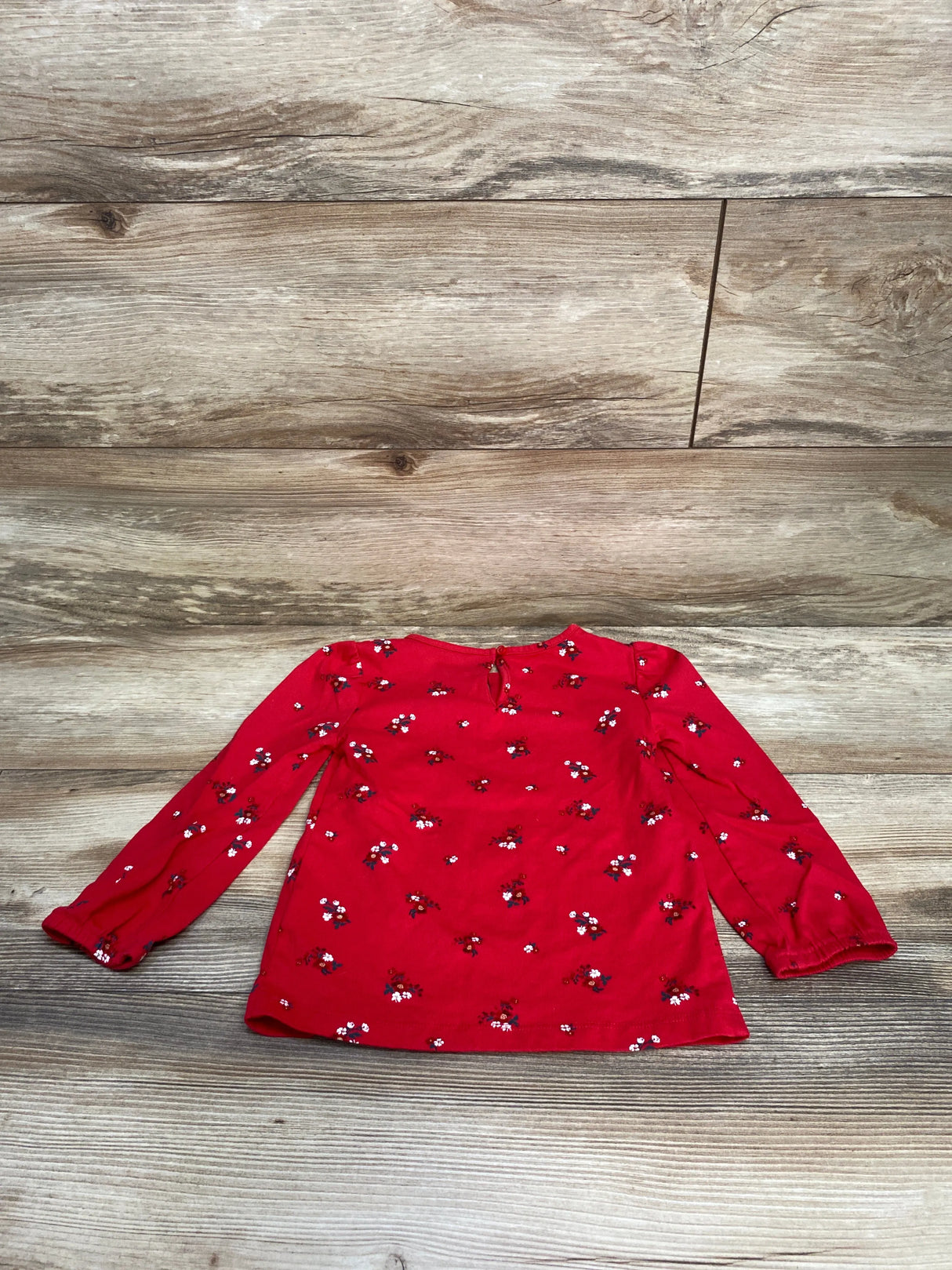 OshKosh Floral Long Sleeve Shirt Red sz 4T