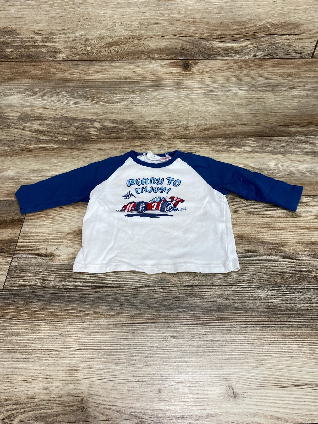 Zara Ready To Enjoy Raglan Shirt Blue sz 3-6m