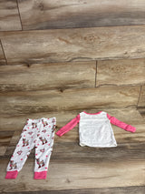Rudolph The Red Nose Reindeer 2pc Pajama Set White sz 12m