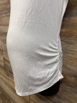 Maternity Vibes Ruched Shirt White sz Medium