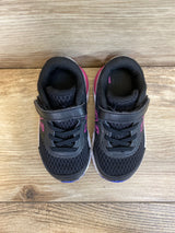 New Balance Kids' 680v6 Hook and Loop Running Shoe Black/Pink/Purple Sz 5.5c