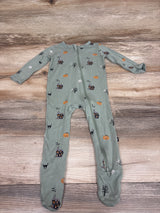 Kyte Baby Halloween Bamboo Zippered Footie Green sz 6-12m