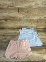 NEW Tommy Bahama 2pc Beach Day Flutter Sleeve Top & Shorts Set Blue sz 4T