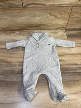 Edgehill Collection Polo Footed Coverall Grey sz Newborn