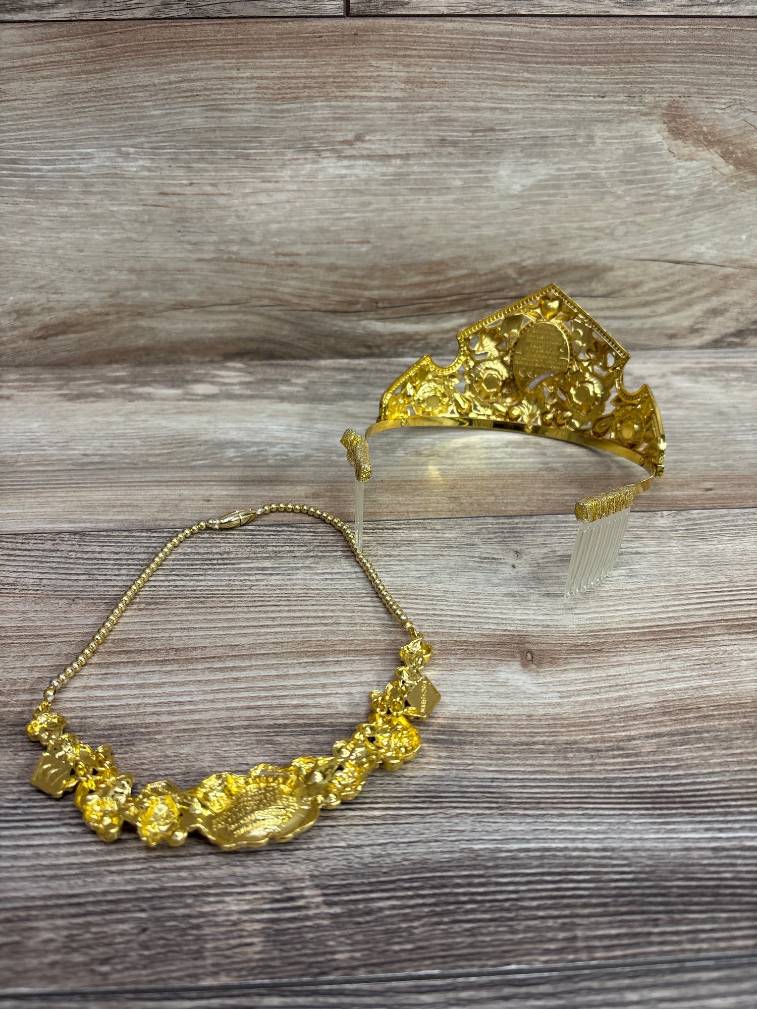 Disney Store Princess Aurora 2pc Crown Headband & Necklace Set