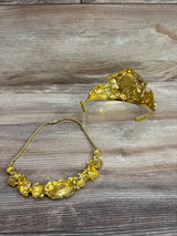 Disney Store Princess Aurora 2pc Crown Headband & Necklace Set