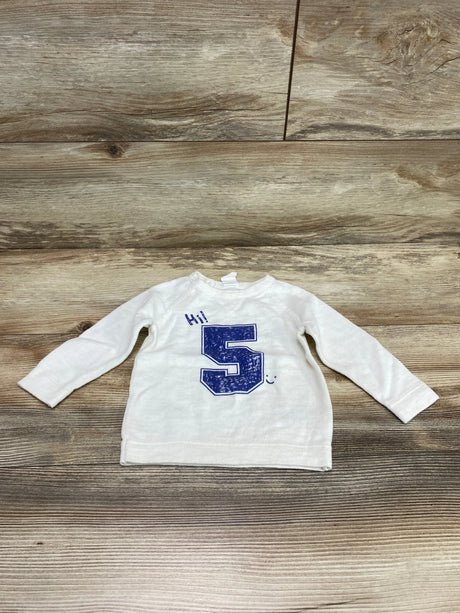 H&M Hi! 5 Shirt White sz 4-6m - Me n Mommy To Be