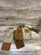 Baby Gap 2pc Colorblock Corduroy Outfit Khaki sz 18-24m