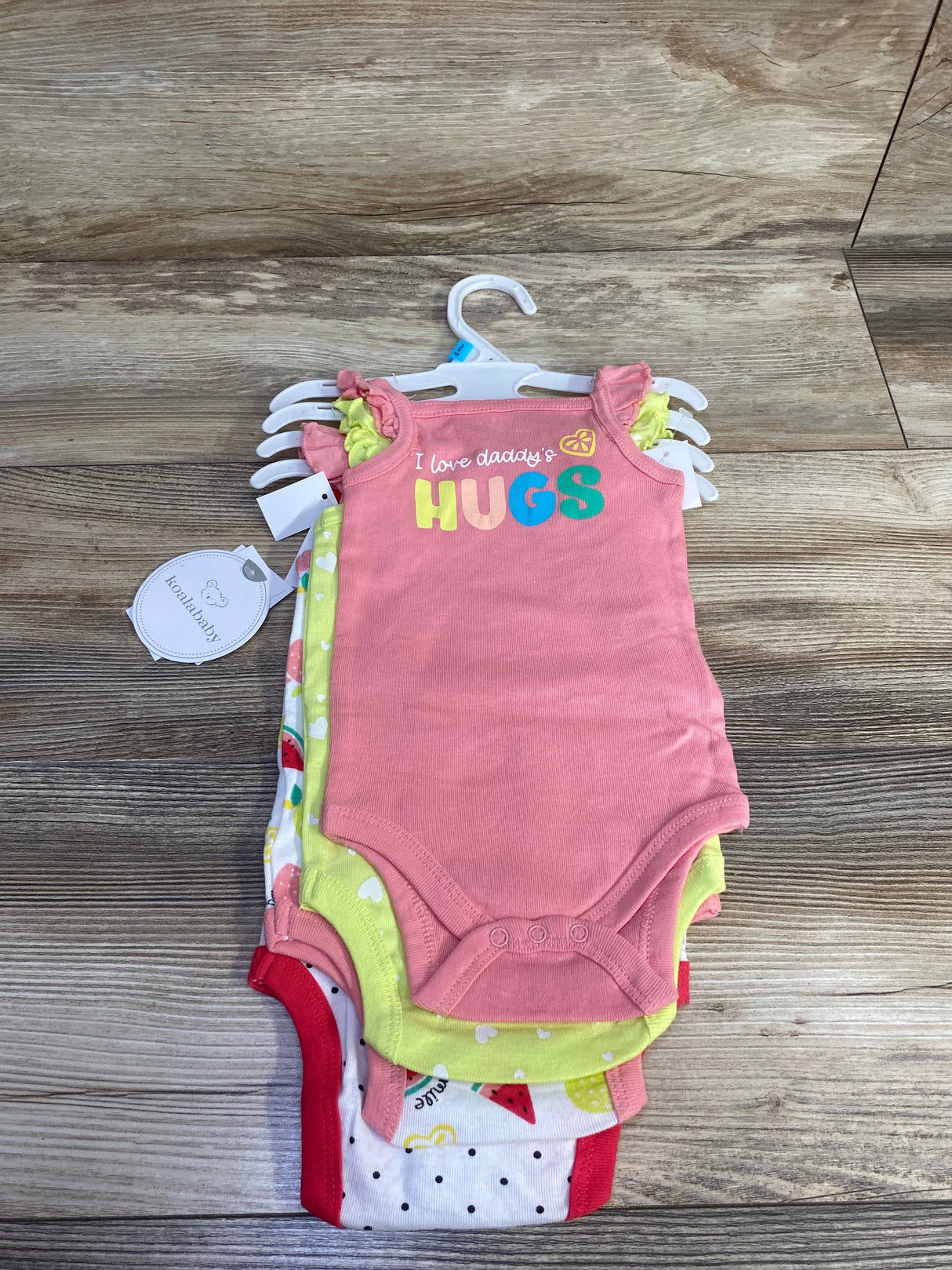NEW Koala Baby 4pk Bodysuits White sz 3-6m