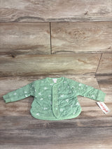NEW Cat & Jack Floral Chambray Quilted Jacket Green sz 6-9m