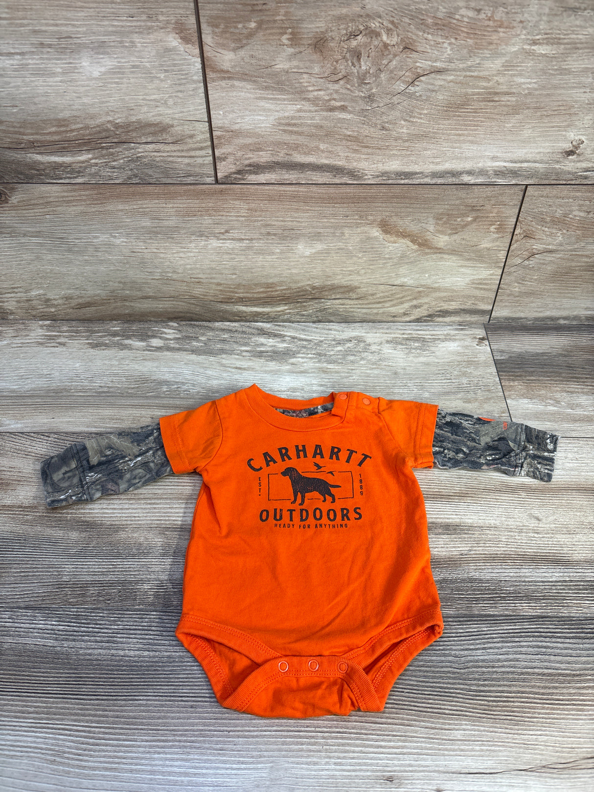 Carhartt Layered Sleeve Bodysuit Orange sz 3m