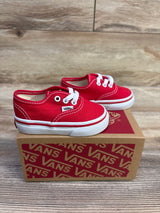 NEW Vans Authentic Lace-Up Sneakers Red sz 3.5c