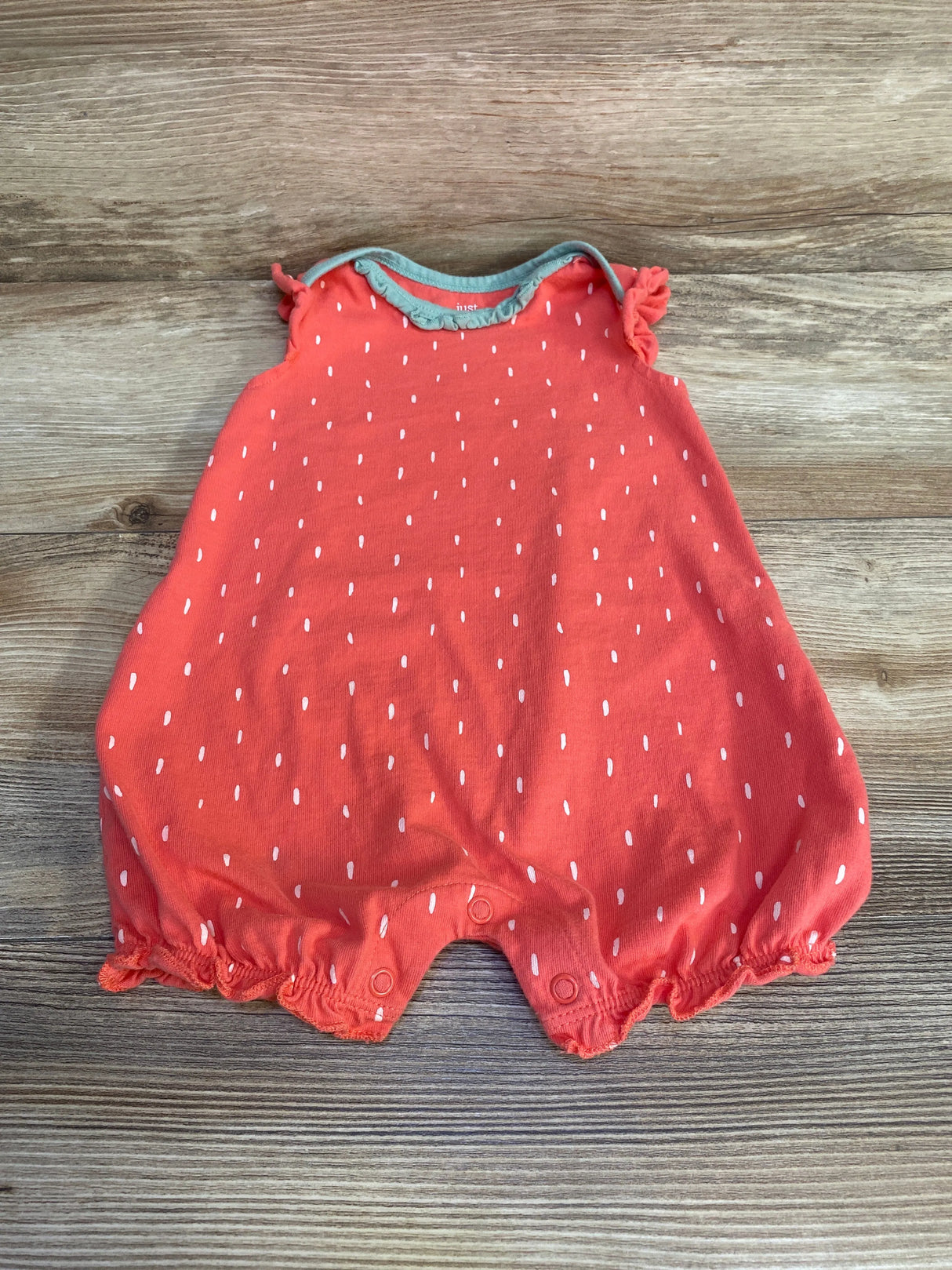 Just One You Strawberry Shortie Romper Pink sz 9m