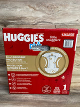 NEW Box of Huggies Plus Little Snugglers Diapers 192ct, Size 1