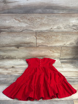 Hanna Andersson Corduroy Tiered Dress Red sz 4T